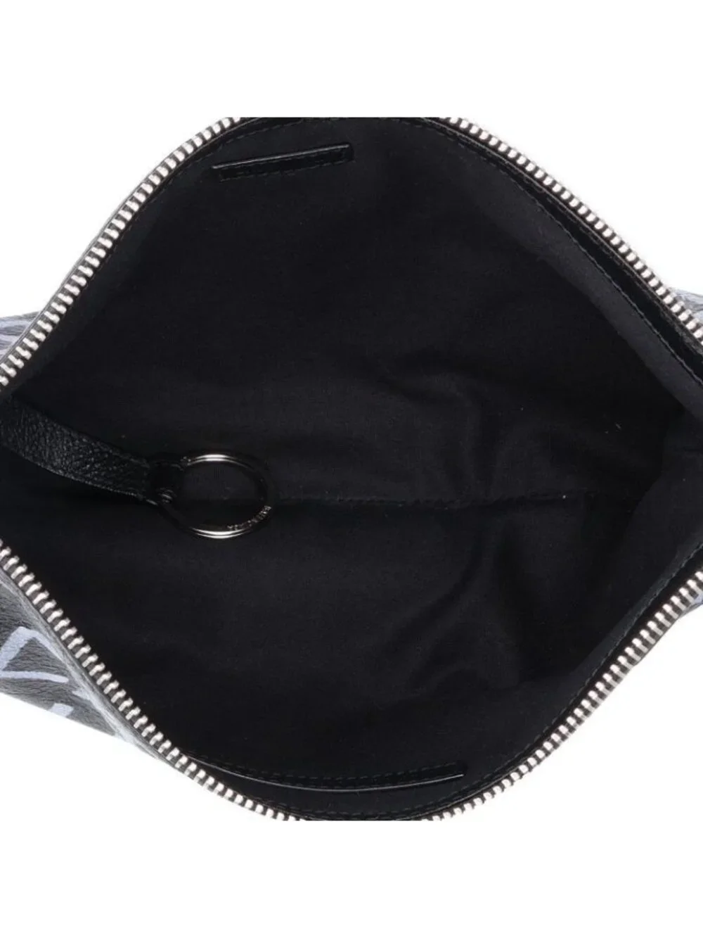 Balenciaga Carry Clip Graphic Logo Print Clutch